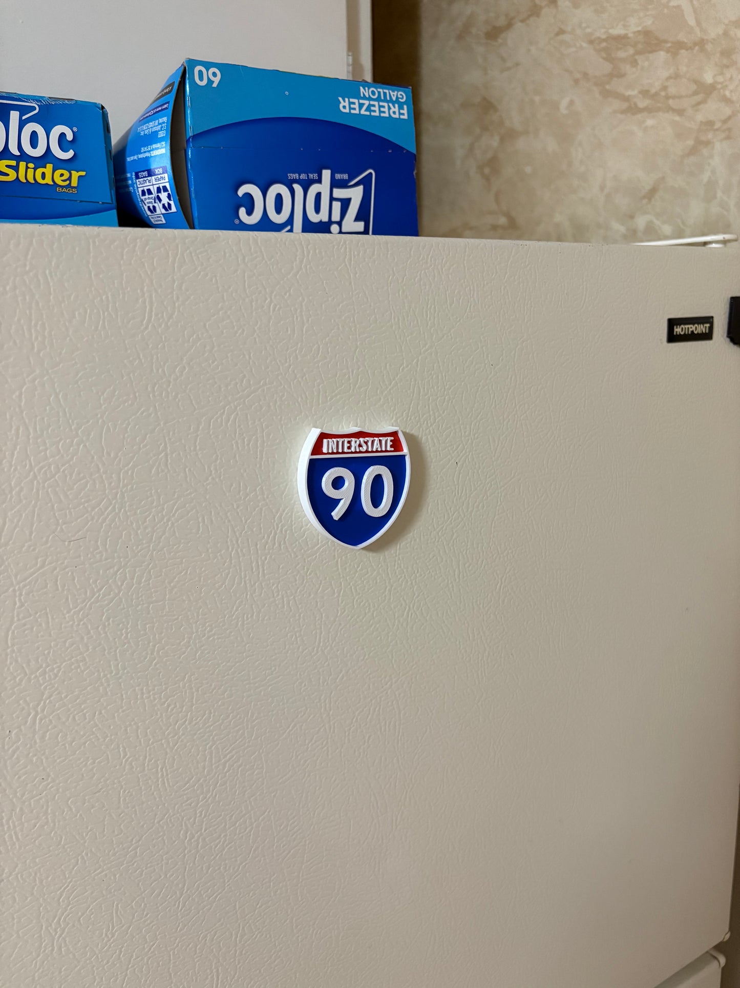 Customizable Fridge Magnet - Interstate Sign