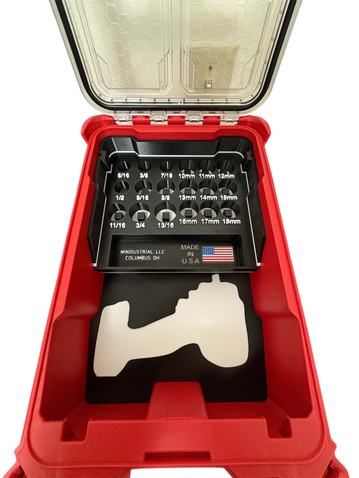 Impact Socket Organizer 3/8" DR (For MILWAUKEE PACKOUT 48-22-8435)