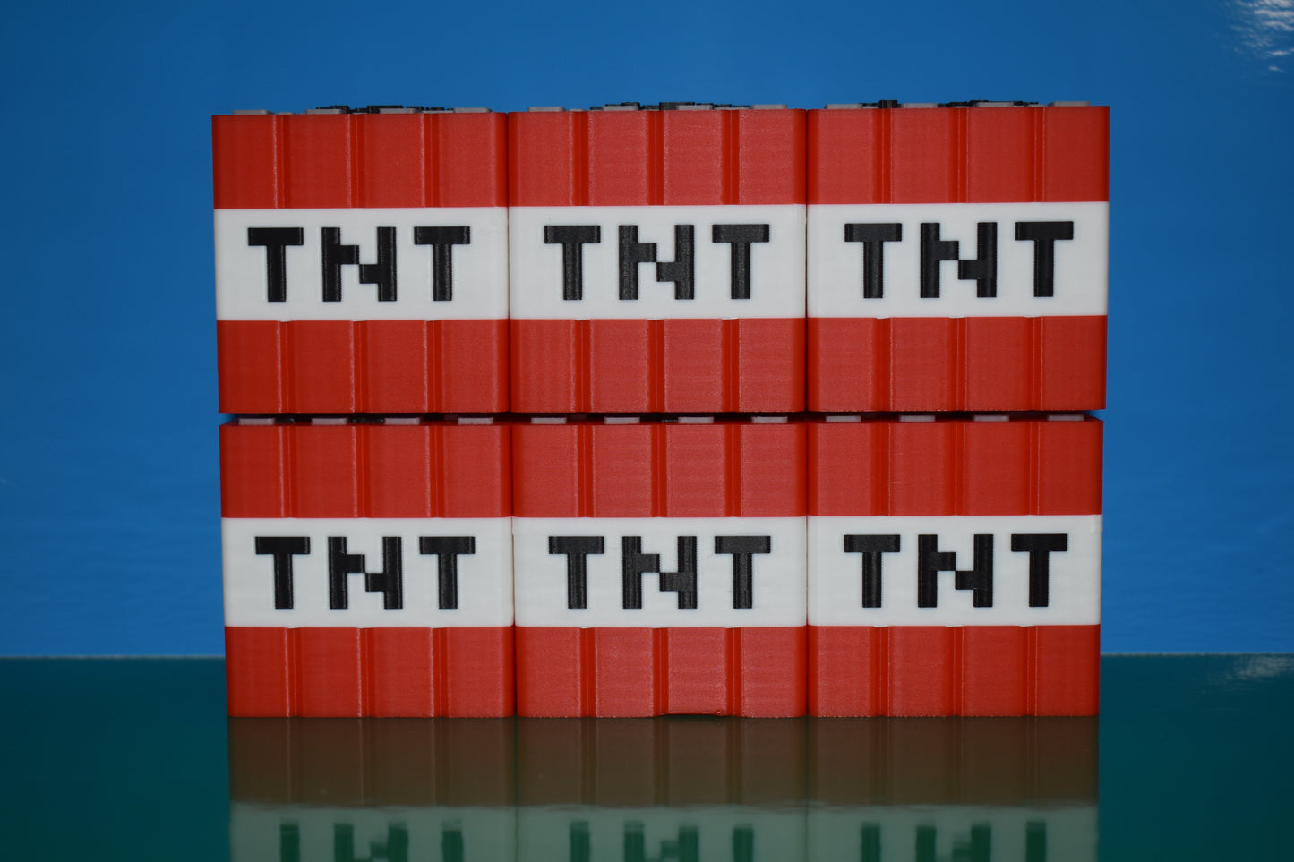 Video Game-Style TNT Block – 3D Printed Desk Toy, Gamer Decor, Pixel Explosion Block
