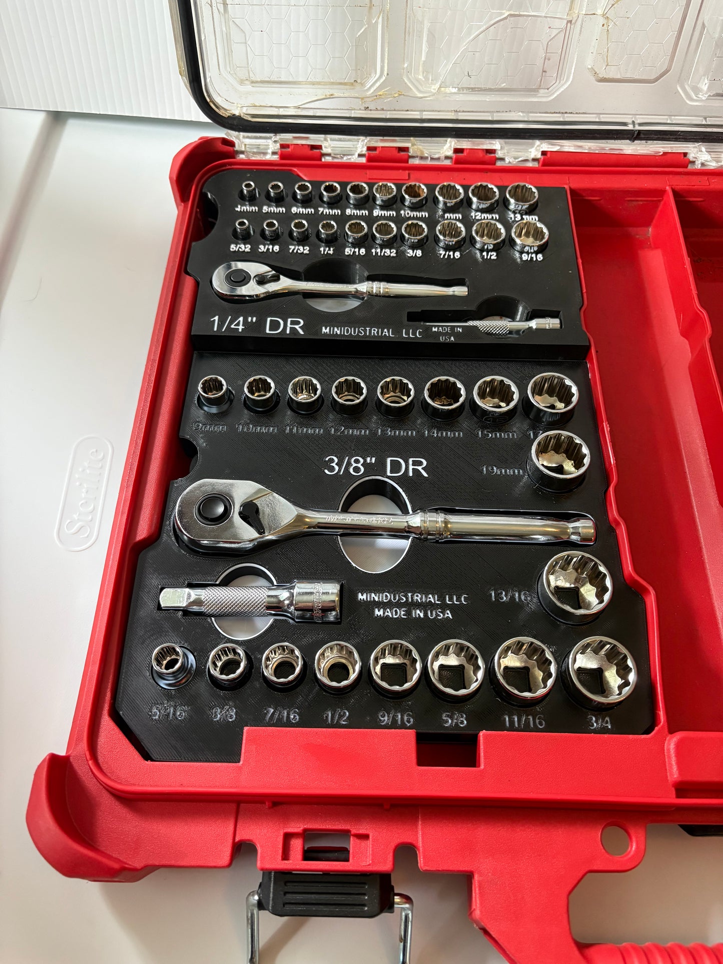 3/8" DR Socket Organizer (For MILWAUKEE PACKOUT 48-22-8431)