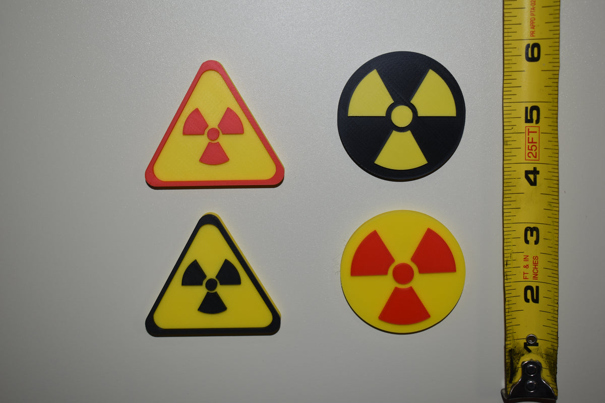 3D Radiation / Nuclear Sign Magnet (4 Variants!)