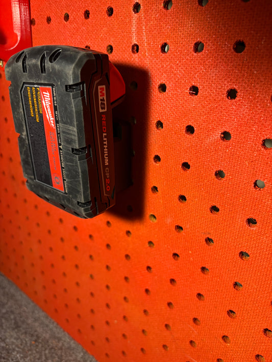 Pegboard Mount for MILWAUKEE M18 Battery