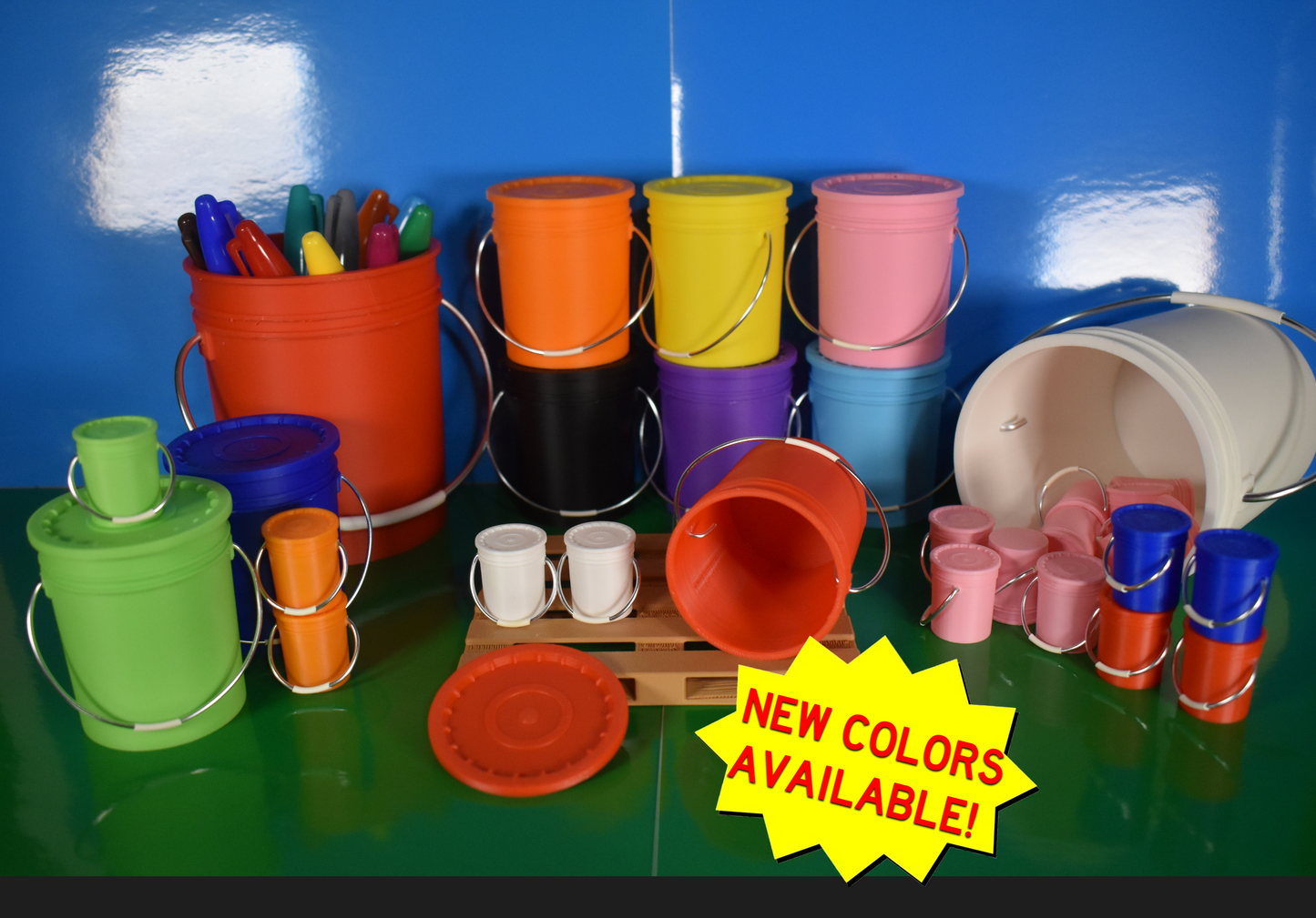 Mini Bucket with Lid – Multiple Colors & Sizes