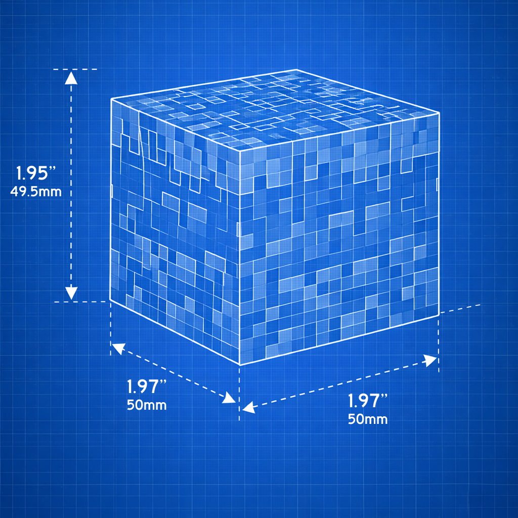 Mini Grass Block Container – 2″ Voxel-Style Desk Storage Cube