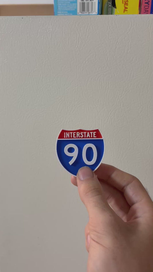 Customizable Fridge Magnet - Interstate Sign