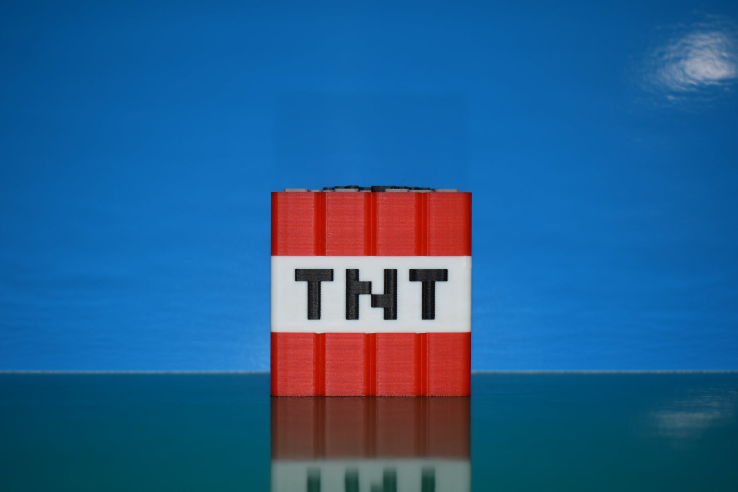Video Game-Style TNT Block – 3D Printed Desk Toy, Gamer Decor, Pixel Explosion Block
