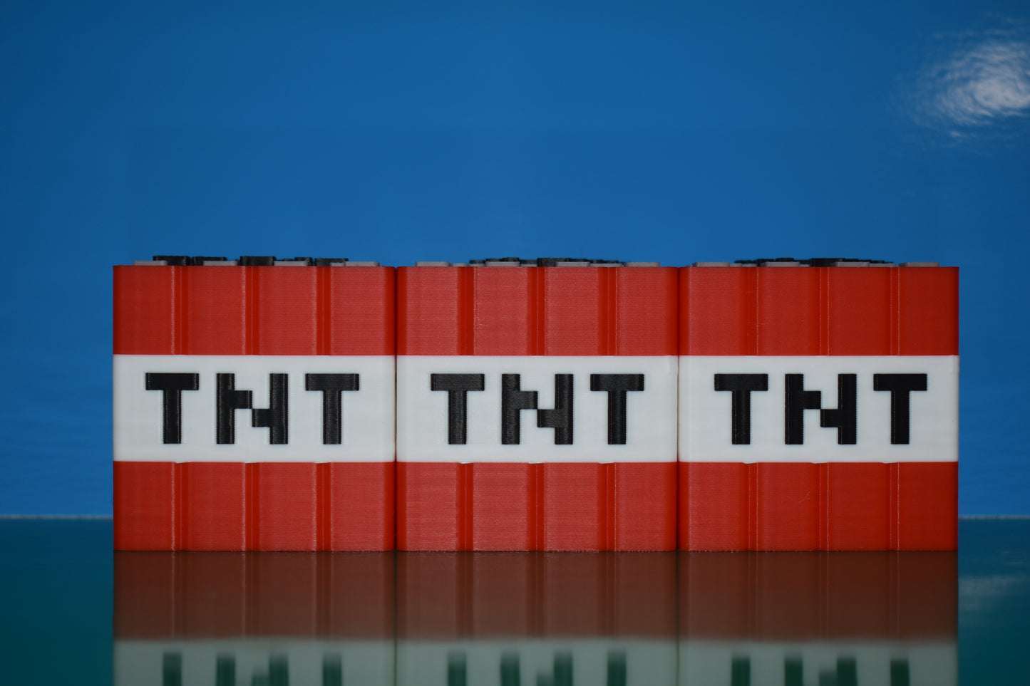 Video Game-Style TNT Block – 3D Printed Desk Toy, Gamer Decor, Pixel Explosion Block